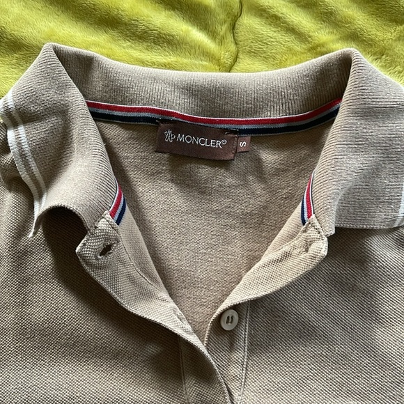 Moncler Tops - Moncler Beige Short Sleeve Tee